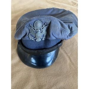 WWII Us Army Crush Visor Vintage Original Stanbury And Company Size 7 1/8